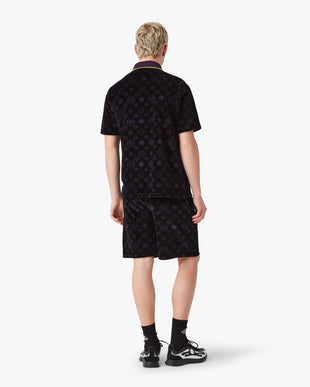 Purple Monogram Velour Polo Shirt