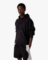 Black Squash Logo Flock Print Hooded Sweatshirt