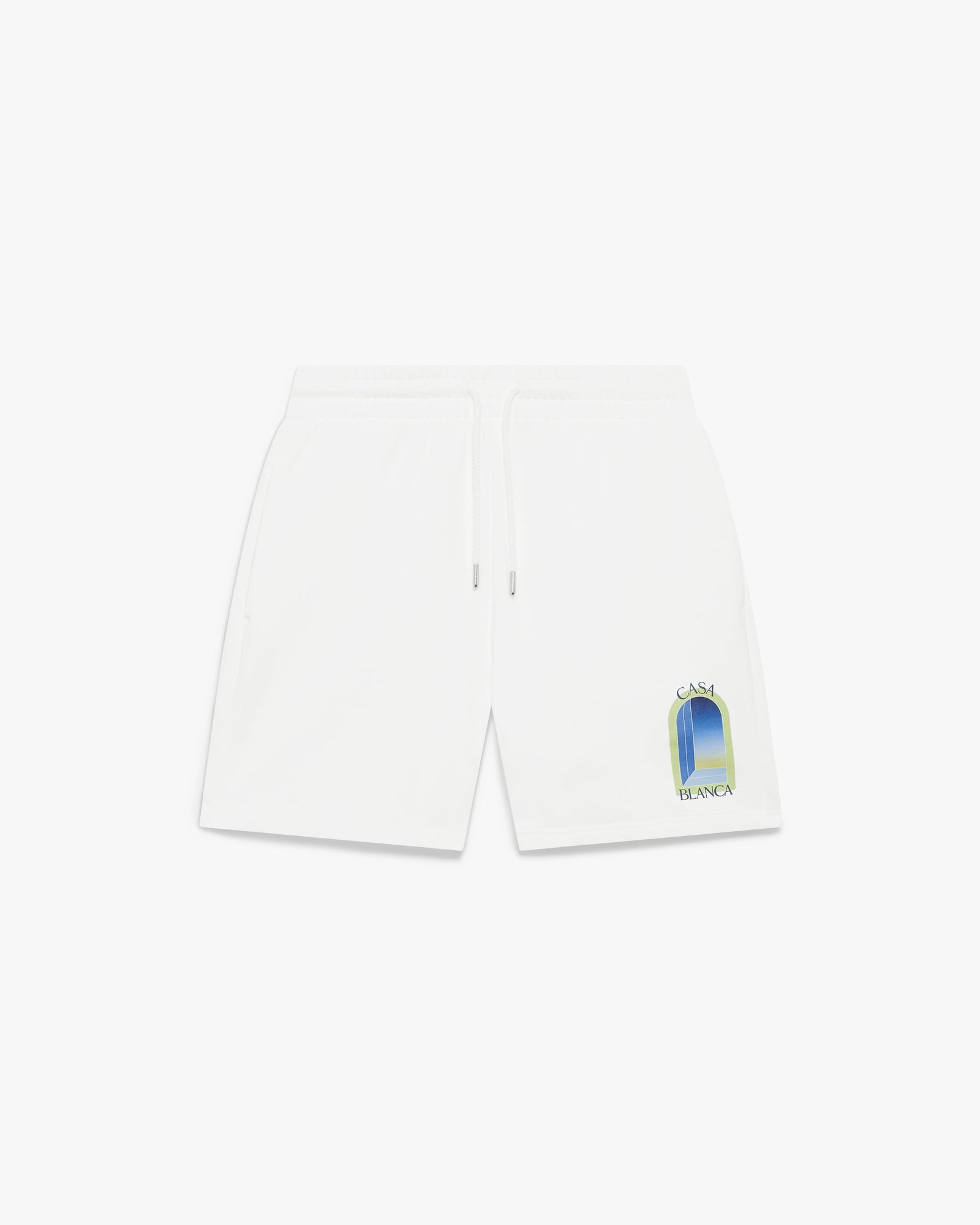 White & Lime L'Arche Sweatshorts