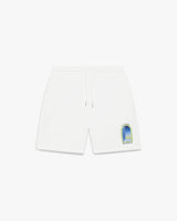 White & Lime L'Arche Sweatshorts