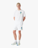 White & Lime L'Arche Sweatshorts