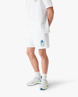 White & Lime L'Arche Sweatshorts