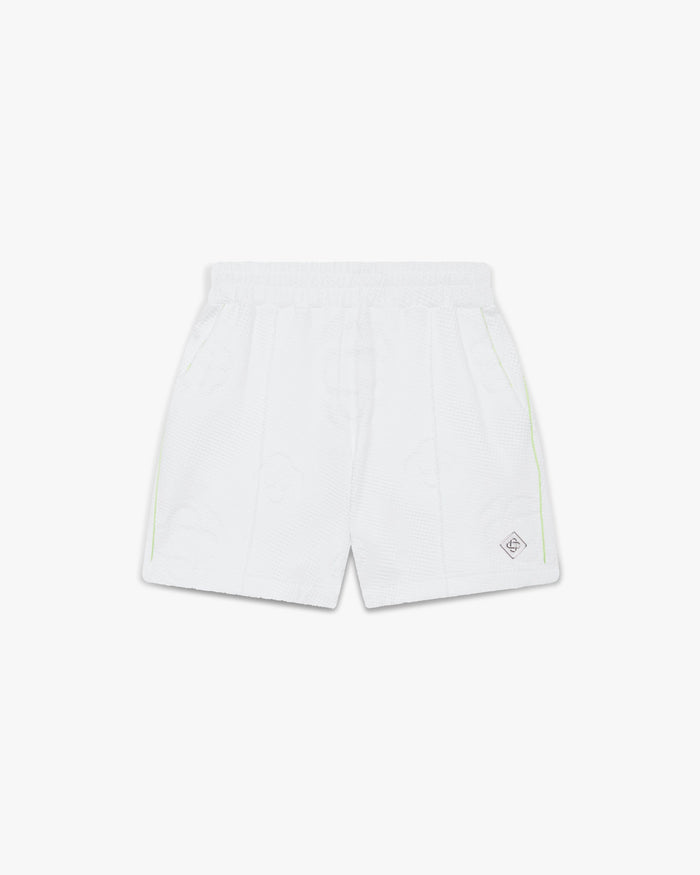 White Towelling Monogram Short
