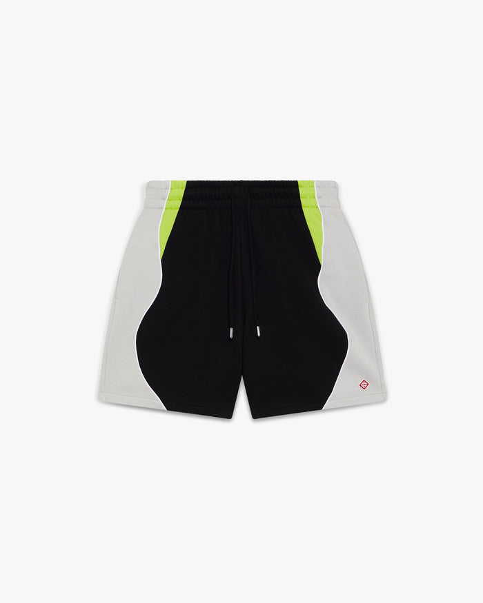 Black & Grey Colourblock Sweatshorts