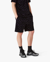Purple Monogram Velour Shorts