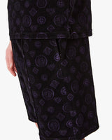 Purple Monogram Velour Shorts