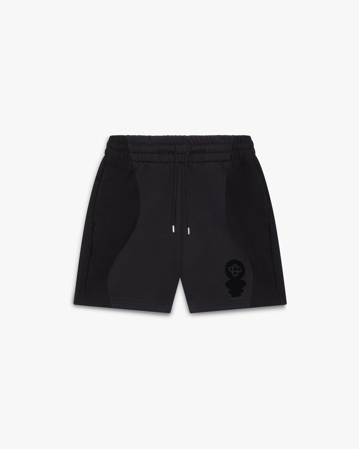 Short de survêtement noir à logo floqué Squash