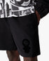 Short de survêtement noir à logo floqué Squash