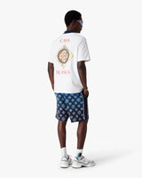 White Plafond Orne De Musique Short Sleeve T-Shirt