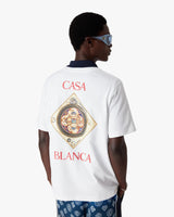 White Plafond Orne De Musique Short Sleeve T-Shirt