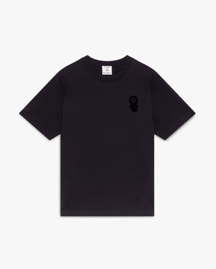 Black Squash Logo Flock Short Sleeve T-Shirt