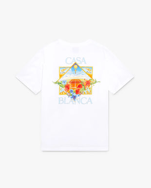 White Flower Court Icon Short Sleeve T-Shirt
