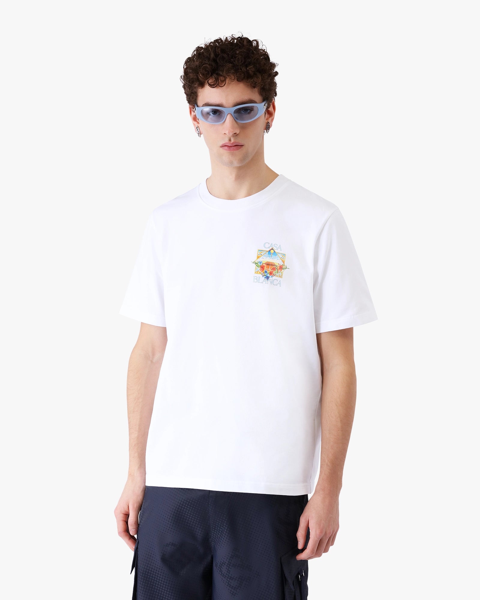 T-shirt à manches courtes blanc Flower Court Icon