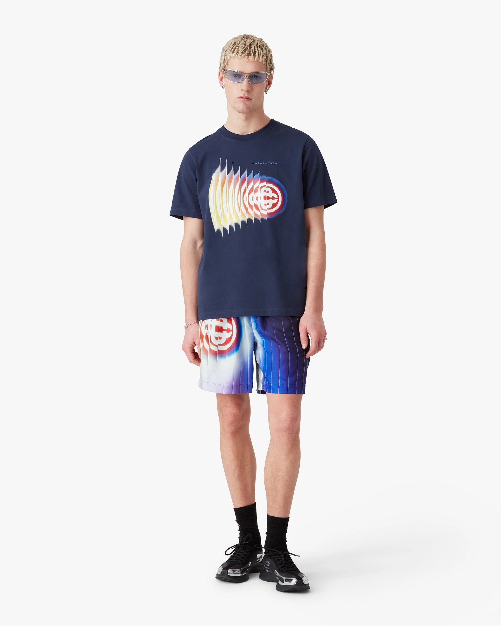 Navy Shockwave Short Sleeve T-Shirt