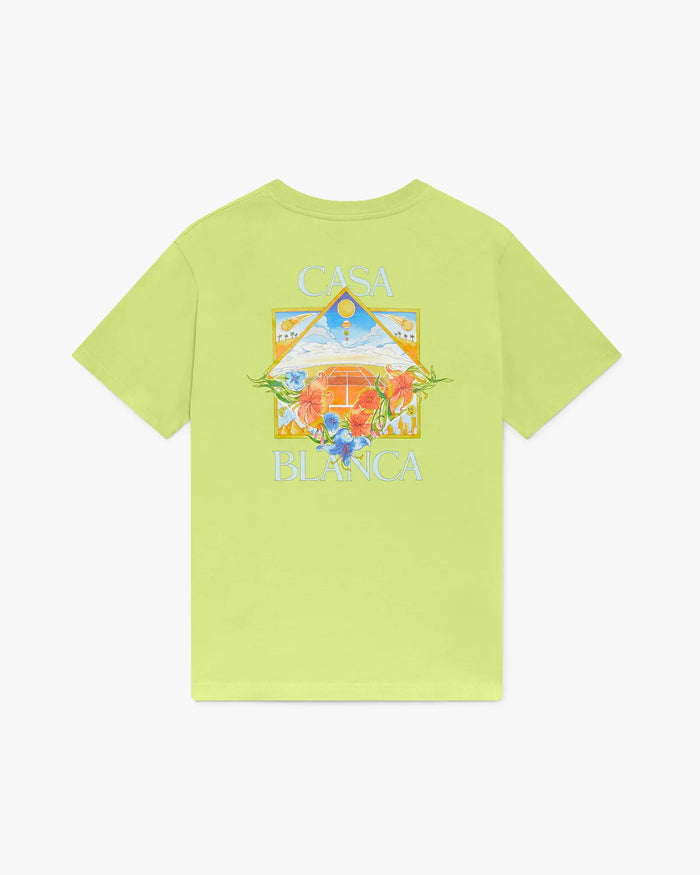 Lime Flower Court Icon Short Sleeve T-Shirt