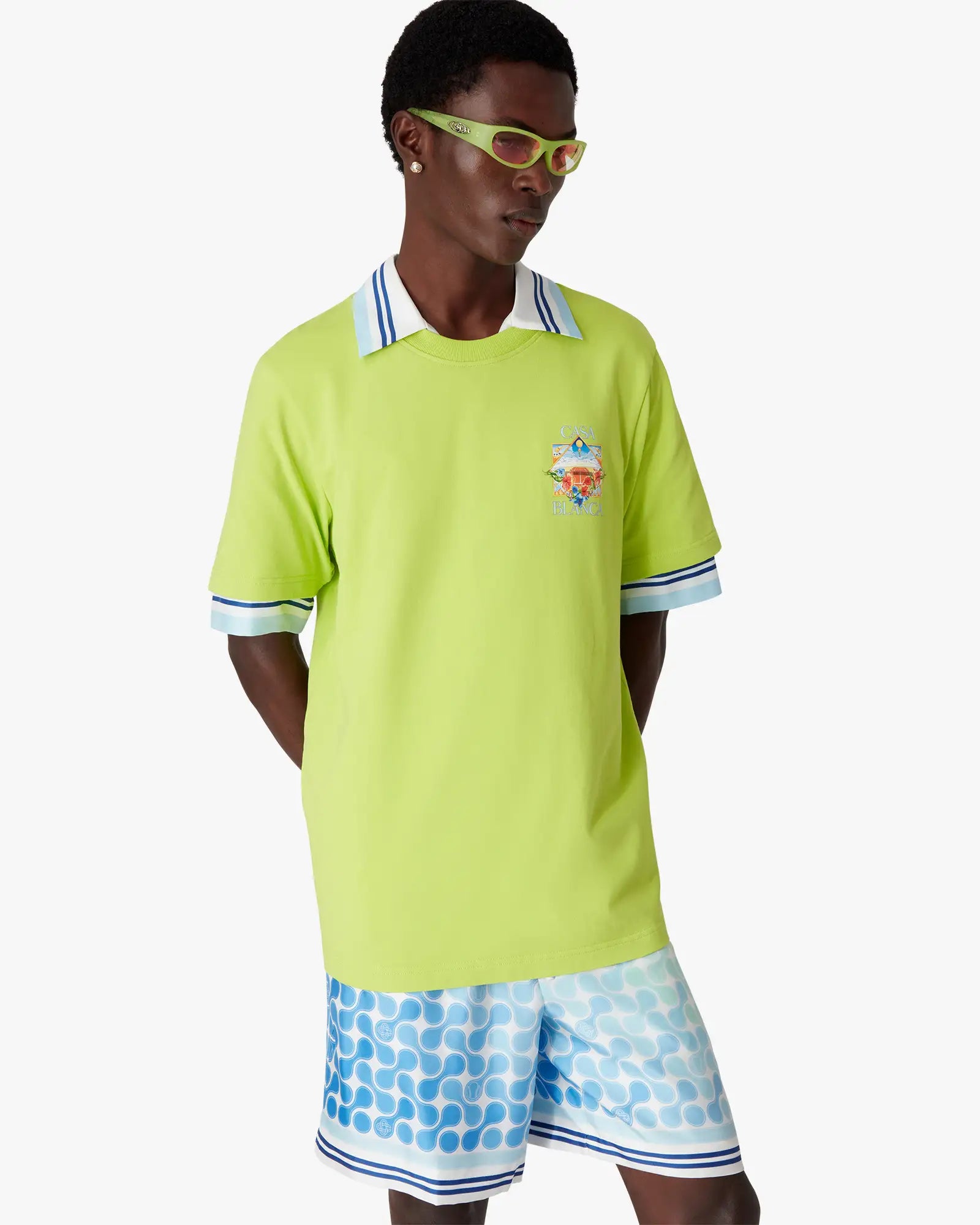 Lime Flower Court Icon Short Sleeve T-Shirt