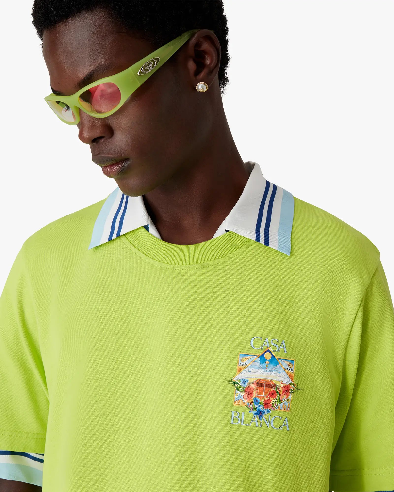 Lime Flower Court Icon Short Sleeve T-Shirt