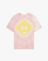 Pink Tie Dye Oversized CC Smile Short Sleeve T-Shirt