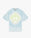Blue Tie Dye Oversized CC Smile Short Sleeve T-Shirt