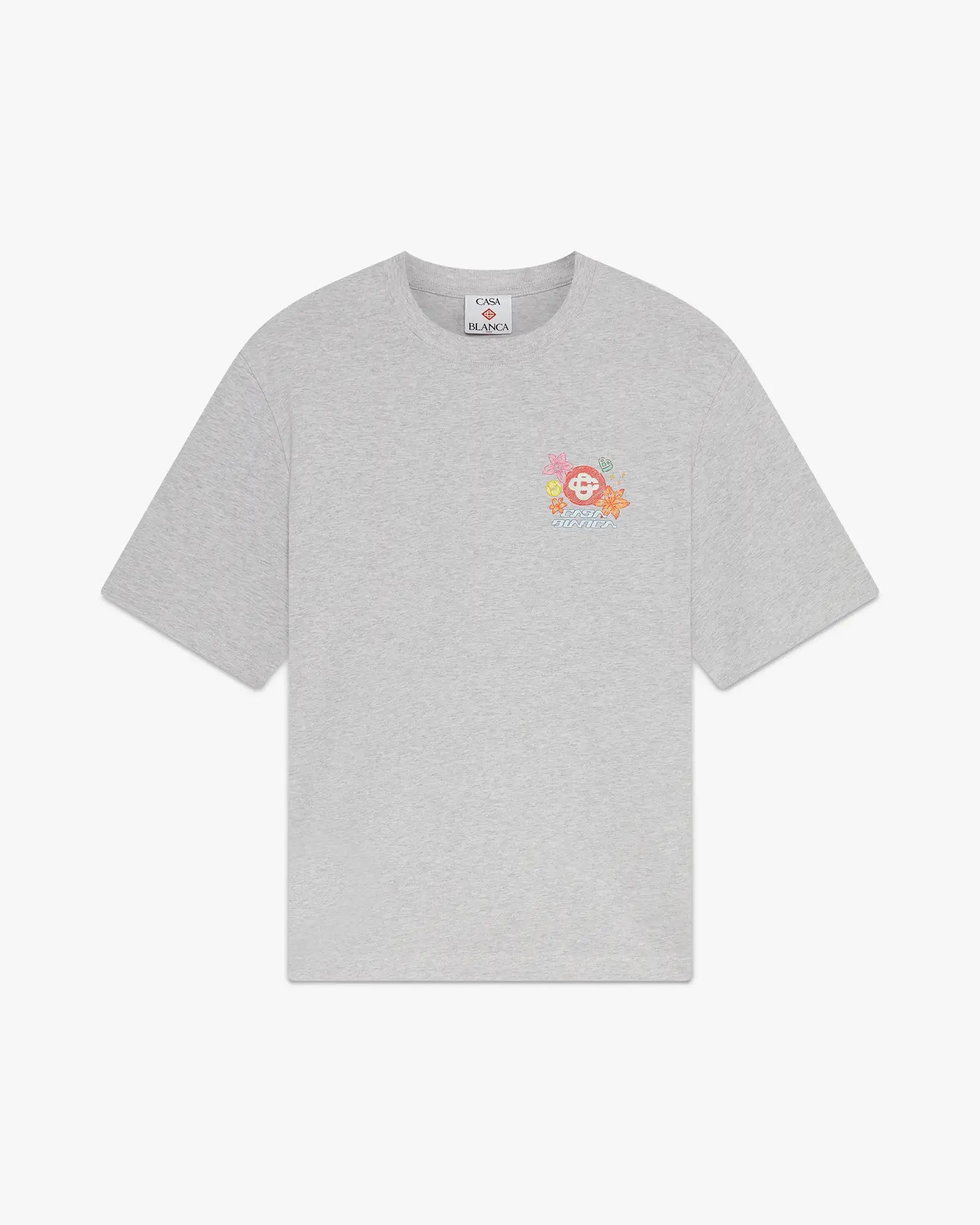 Grey Collage D'Icones Graphiques Short Sleeve T-Shirt