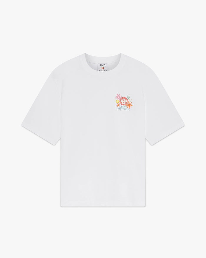White Collage D'Icones Graphiques Short Sleeve T-Shirt