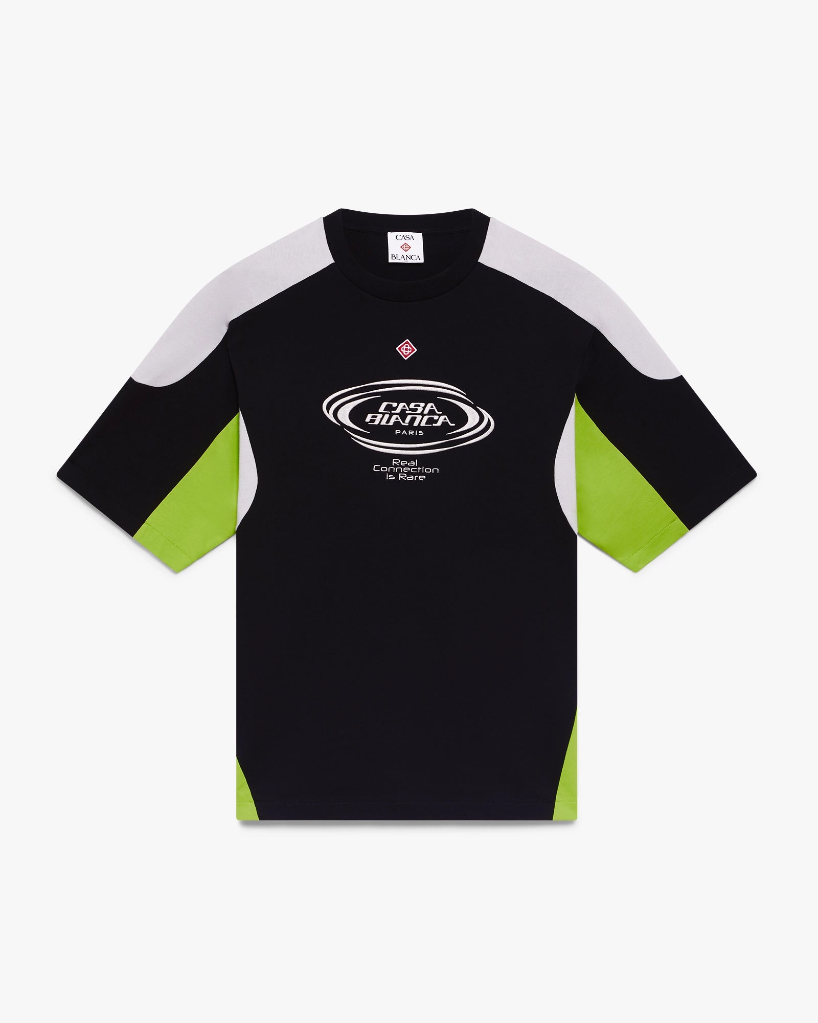 Black & Grey Colourblock Oversized Short Sleeve T-Shirt