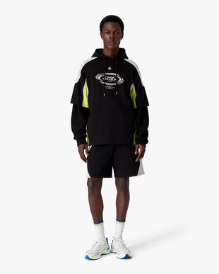 Black & Grey Colourblock Oversized Short Sleeve T-Shirt