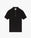 Black Pointelle Monogram Short Sleeve Polo Shirt