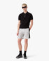 Black Pointelle Monogram Short Sleeve Polo Shirt