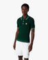 Green Crochet Short Sleeve Polo Shirt