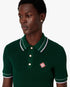 Green Crochet Short Sleeve Polo Shirt