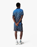 Navy Gradient Monogram Knitted Shorts