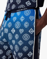 Navy Gradient Monogram Knitted Shorts