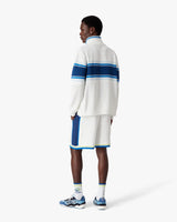 White & Blue Crochet Shorts