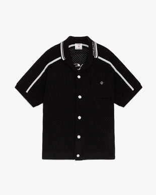 Black Short Sleeve Mesh Shirt
