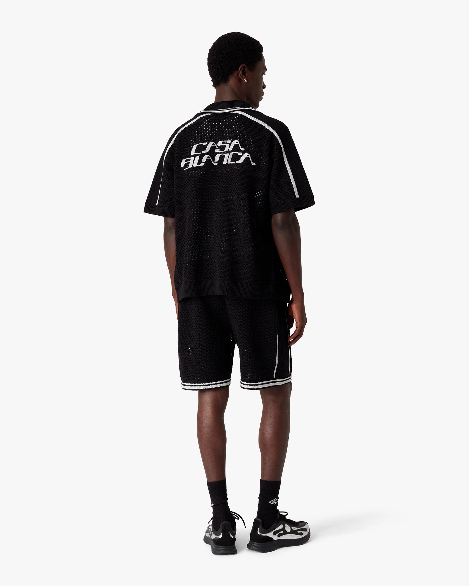 Black Short Sleeve Mesh Shirt