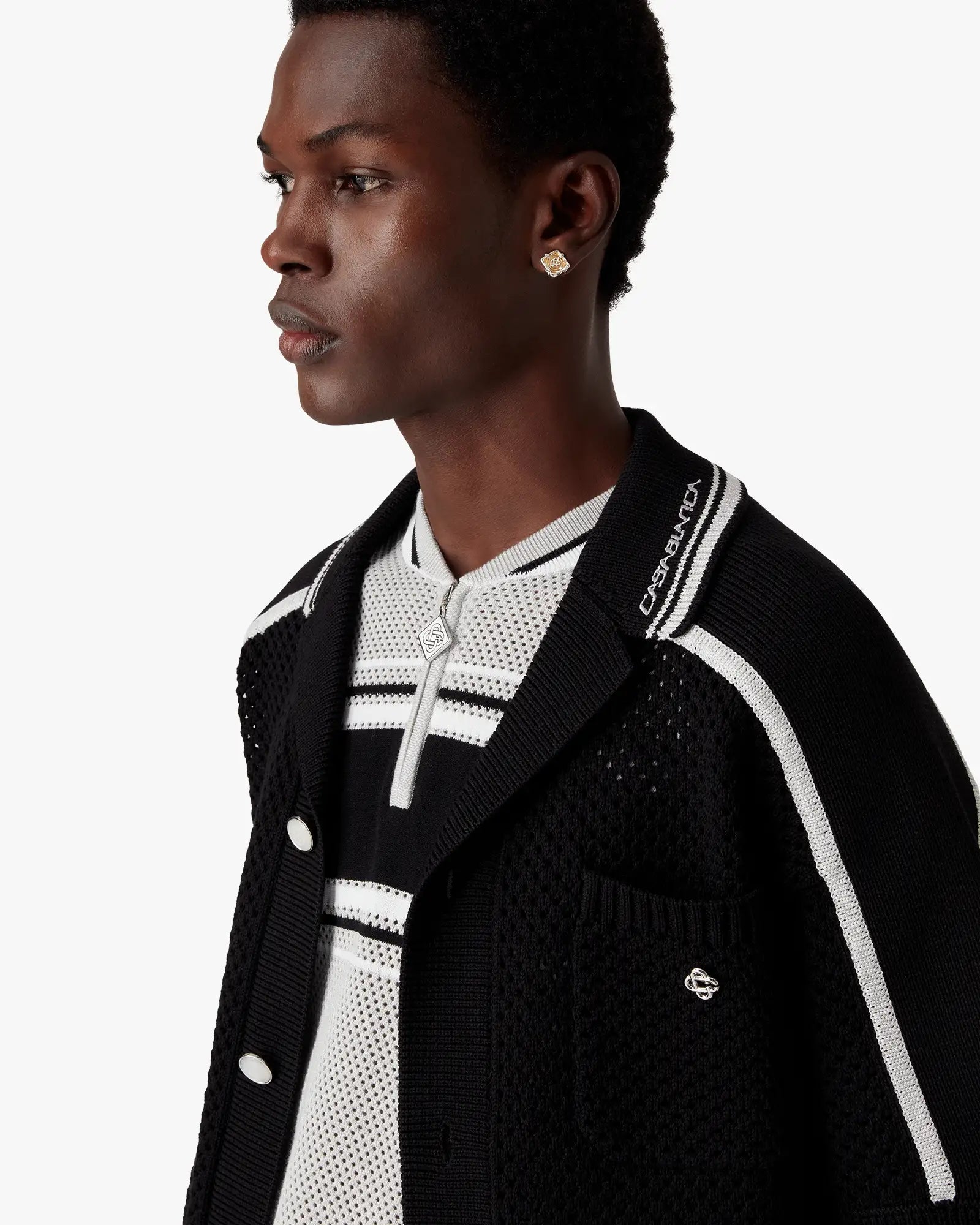 Black Short Sleeve Mesh Shirt