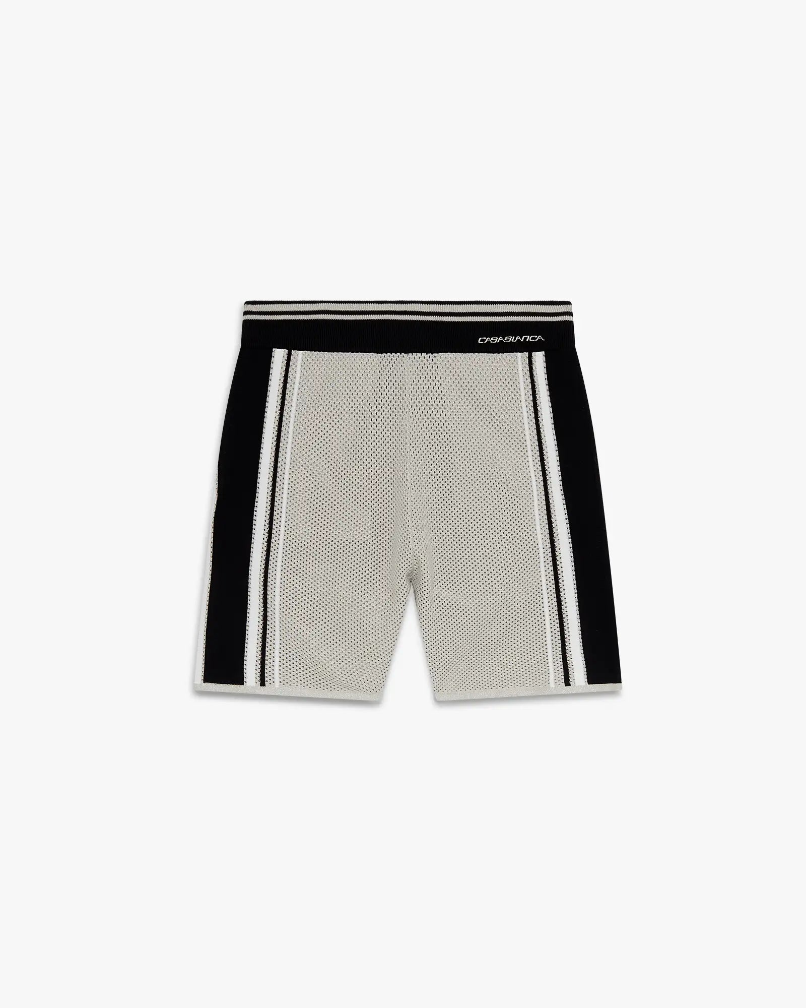 Metallic Mesh Stripe Shorts