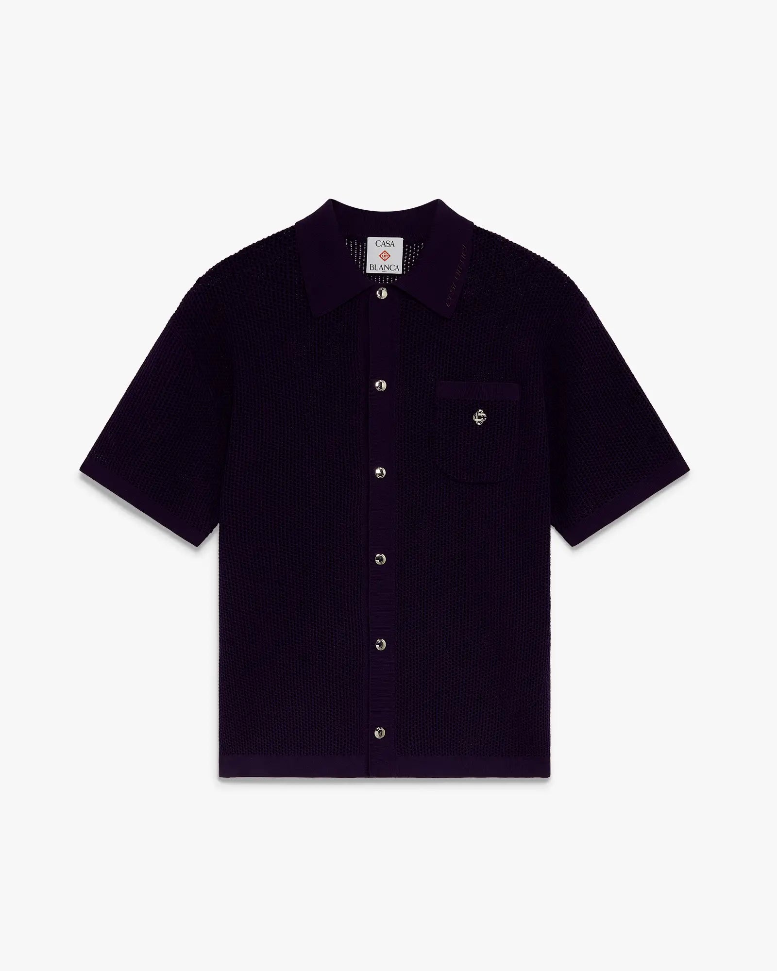 Purple Short Sleeve Mesh Shirt