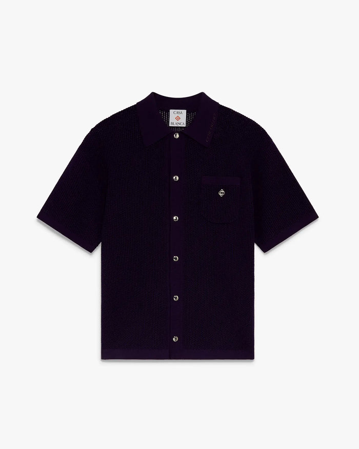Purple Short Sleeve Mesh Shirt