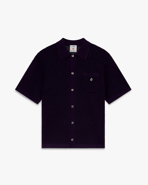 Purple Short Sleeve Mesh Shirt | Casablanca Paris