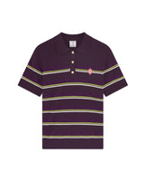 Purple Stripe Short Sleeve Polo Shirt