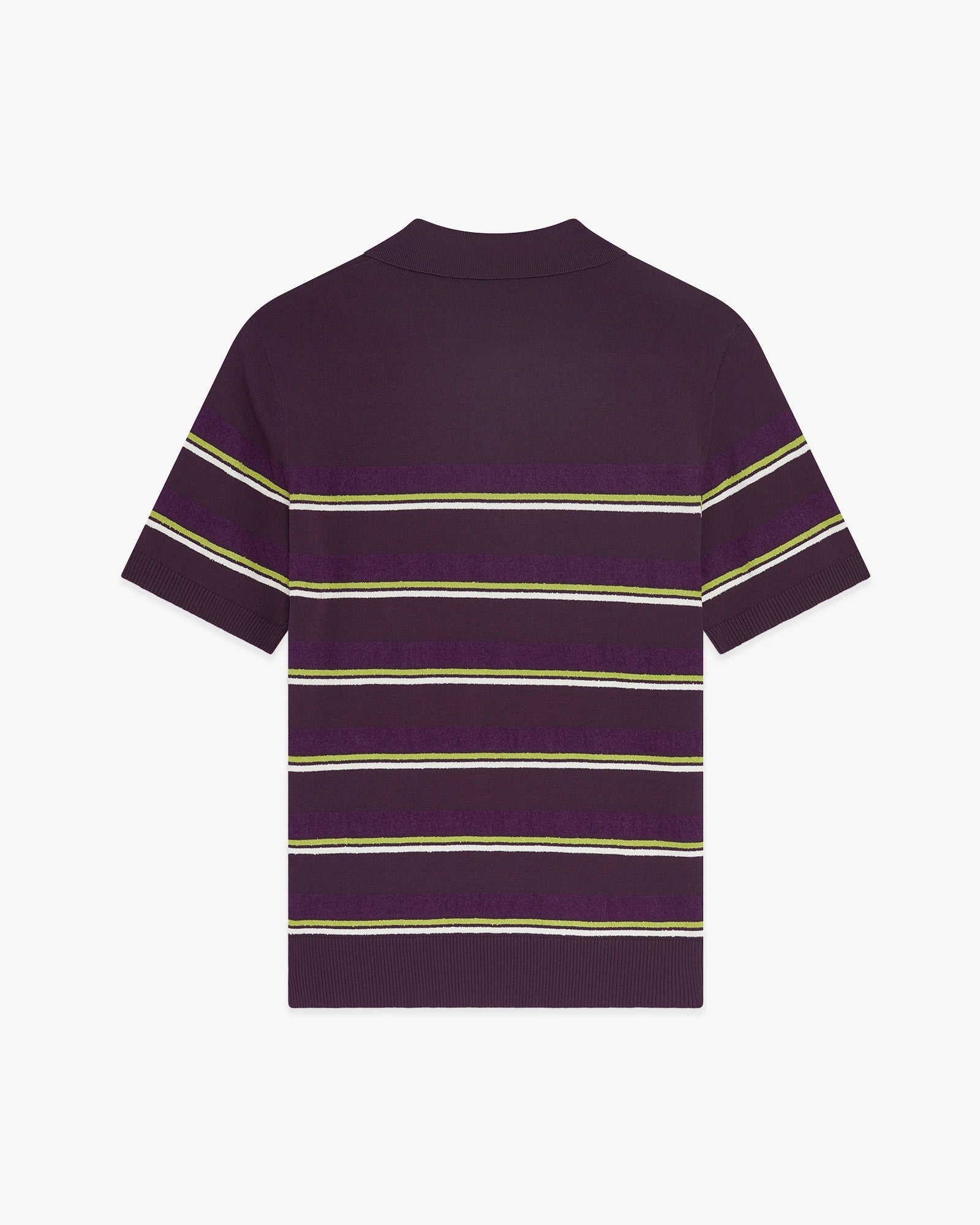 Purple Stripe Short Sleeve Polo Shirt