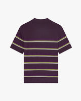 Purple Stripe Short Sleeve Polo Shirt