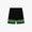Black & Green Striped Crochet Shorts