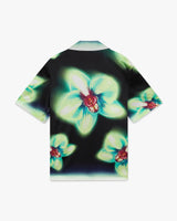 Orchid Glitch Short Sleeve Silk Shirt