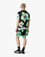Orchid Glitch Short Sleeve Silk Shirt