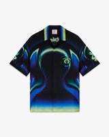 Sporchid Black Short Sleeve Silk Shirt