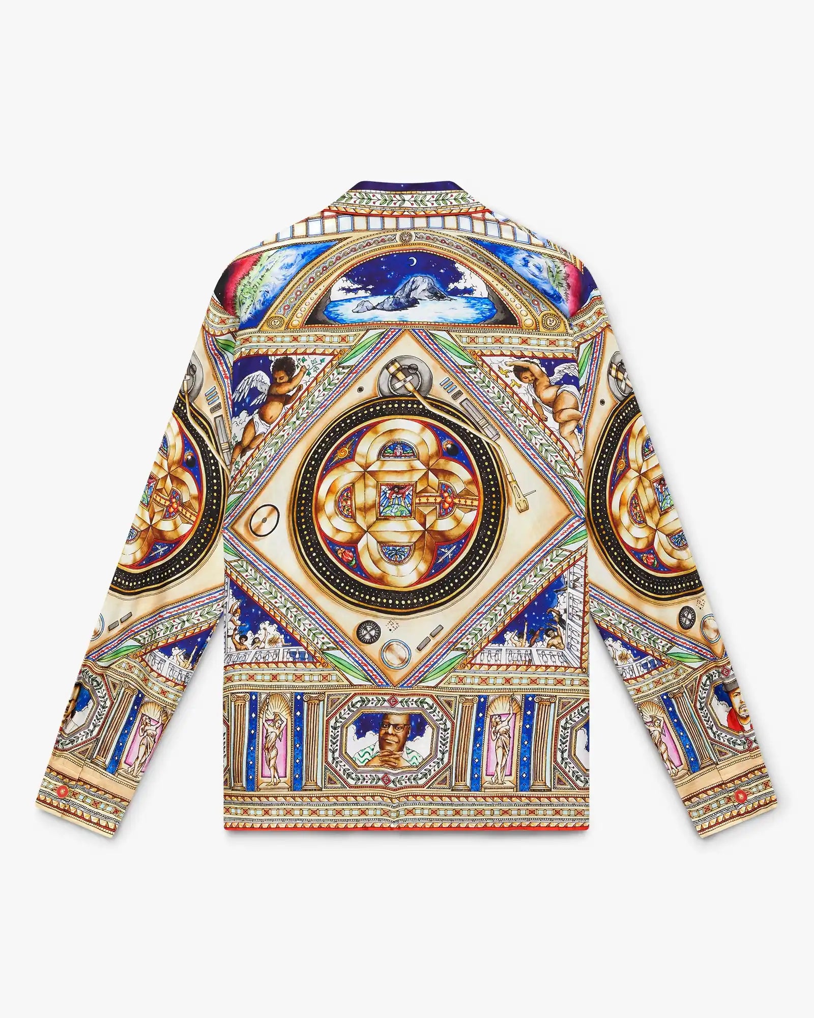 Plafond Orne De Musique Long Sleeve Silk Shirt