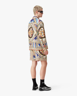 Plafond Orne De Musique Long Sleeve Silk Shirt